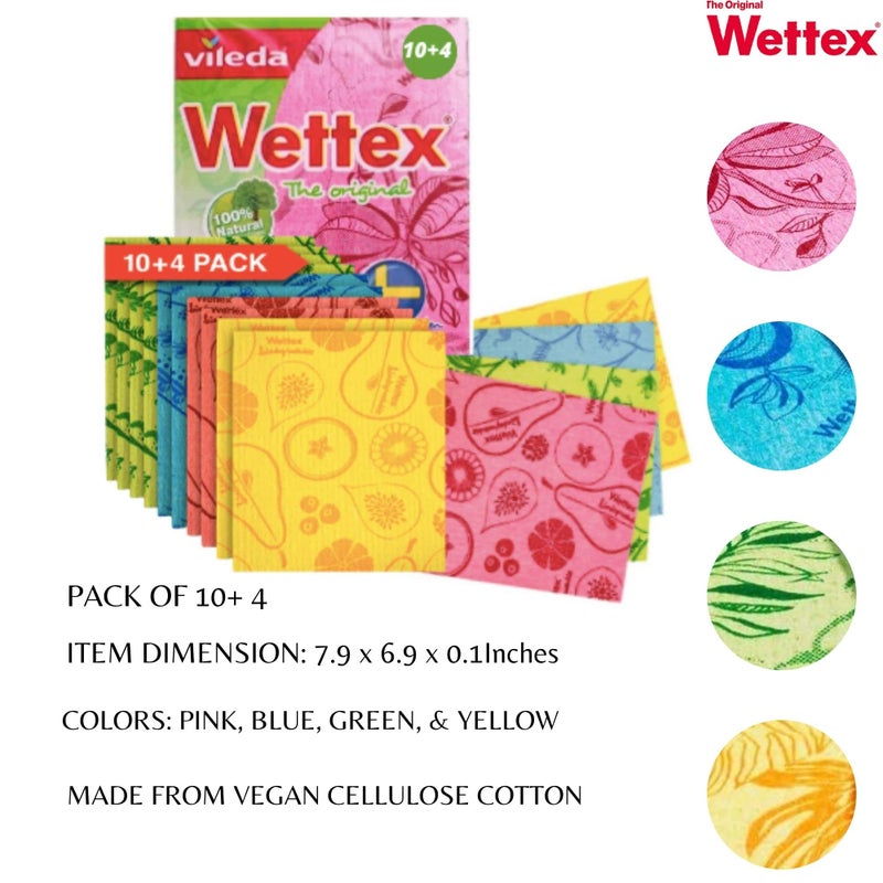 Wettex The Original 14 Pack Swedish Dishcloth for Kitchen - Eco Friendly Reusable Paper Towels - Assorted Dish Cloths for Washing Dishes - Image 5